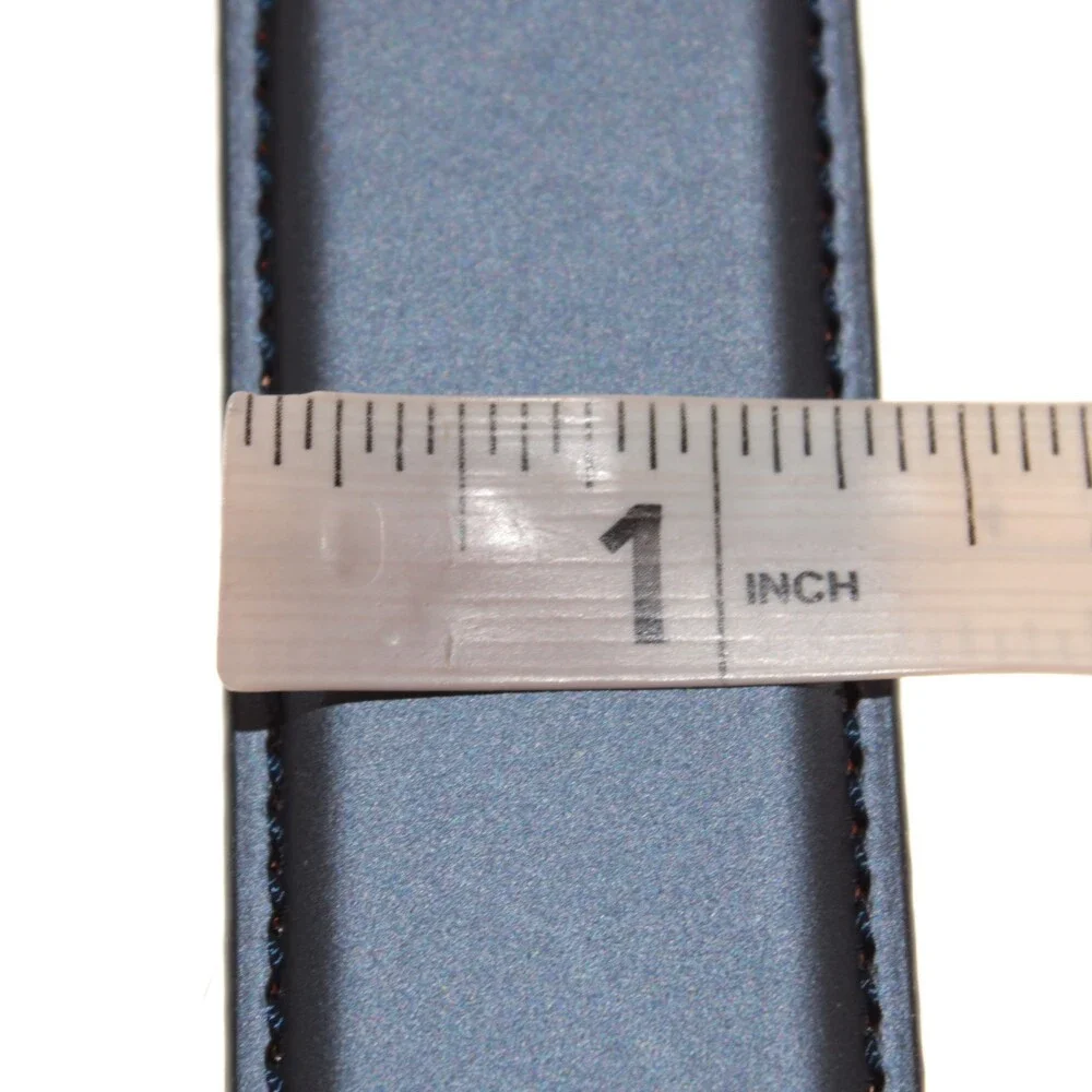 Di Bianco NWT Cut to Size Dress Belt In Solid Navy Blue Leather One Size